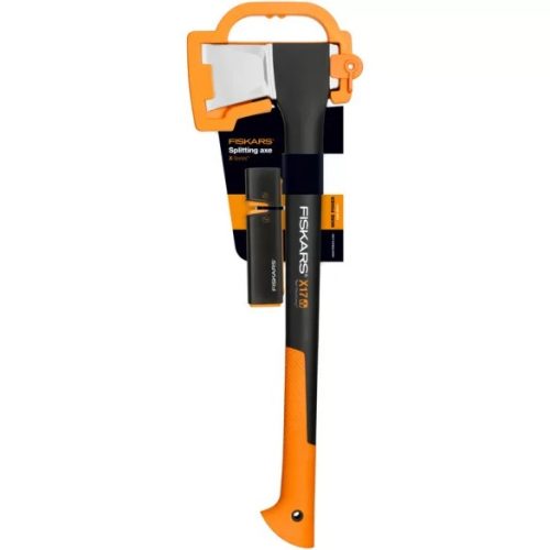 Fiskars X17 hasítófejsze (M) + Xsharp fejsze- és késélező