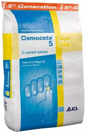 OSMOCOTE 5 S-Curved 12-14M 16-8-12+2MgO+TE